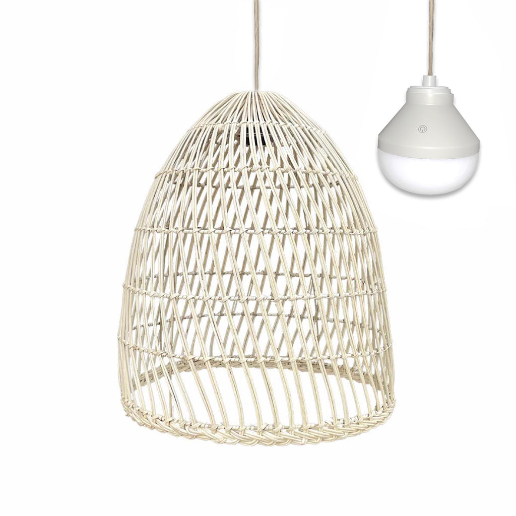 Paulo - Suspension Sans Fil - Rotin - Beige