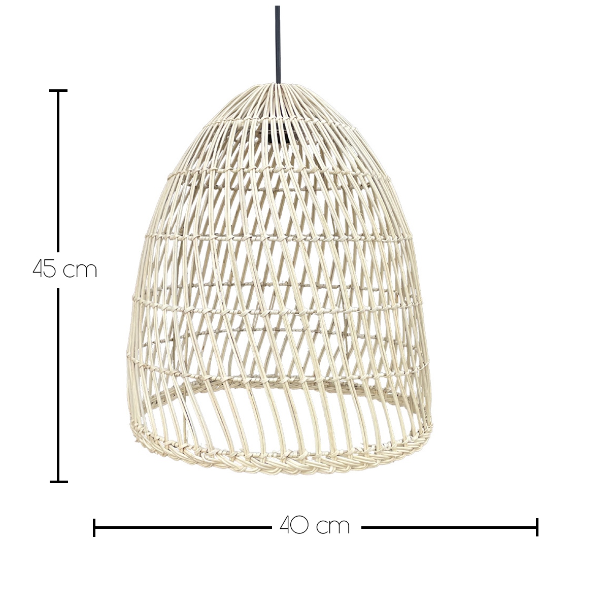 Paulo - Suspension Solaire - Rotin - Beige