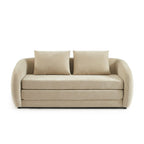 Paz - Canapé Droit 2 Places - Tissu Chenille Beige