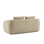 Paz - Canapé Droit 2 Places - Tissu Chenille Beige