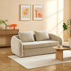 Paz - Canapé Droit 2 Places - Tissu Chenille Beige
