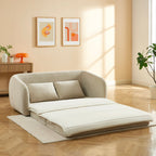 Paz - Canapé Droit 2 Places - Tissu Chenille Beige