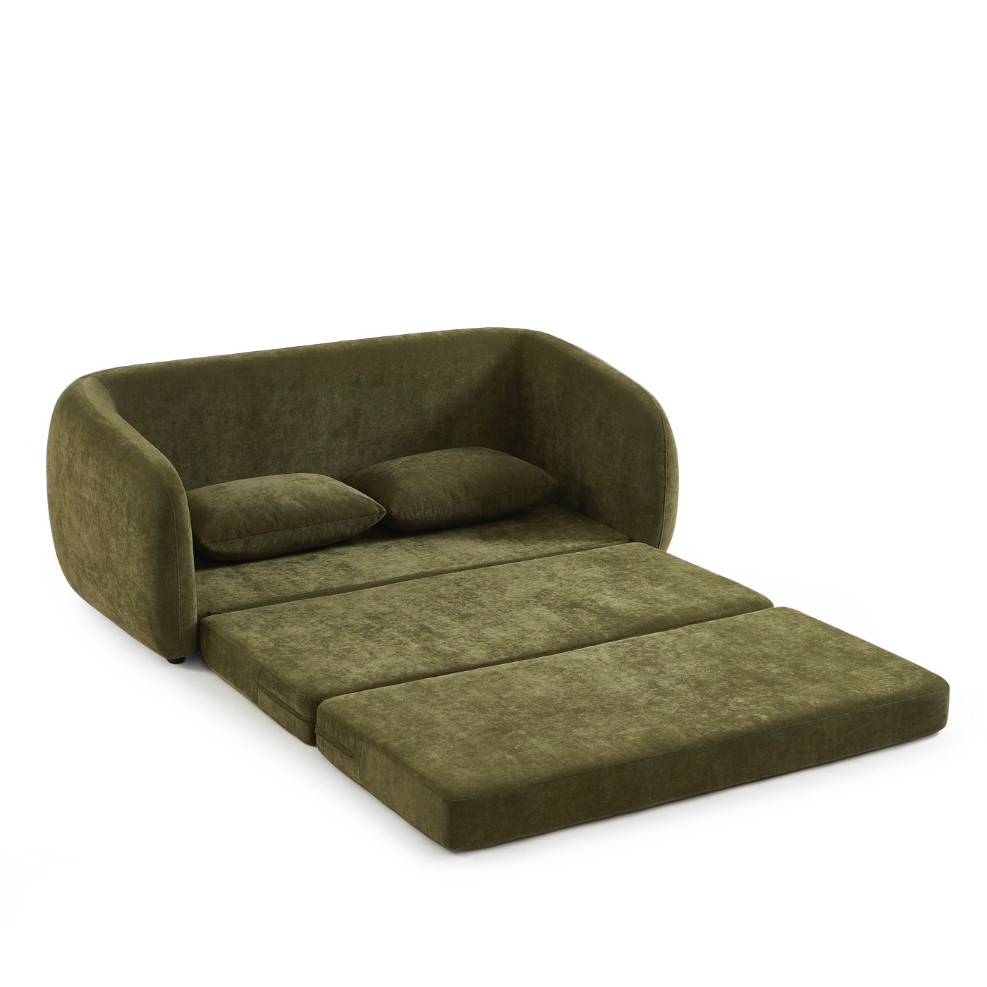 Paz - Canapé Droit 2 Places - Tissu Chenille Vert