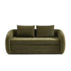 Paz - Canapé Droit 2 Places - Tissu Chenille Vert