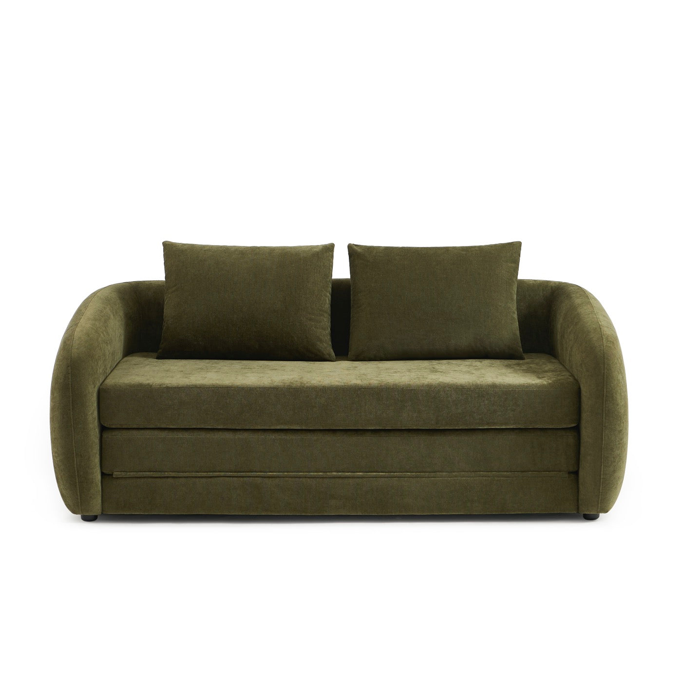 Paz - Canapé Droit 2 Places - Tissu Chenille Vert