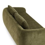 Paz - Canapé Droit 2 Places - Tissu Chenille Vert