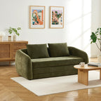 Paz - Canapé Droit 2 Places - Tissu Chenille Vert