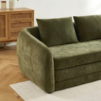 Paz - Canapé Droit 2 Places - Tissu Chenille Vert
