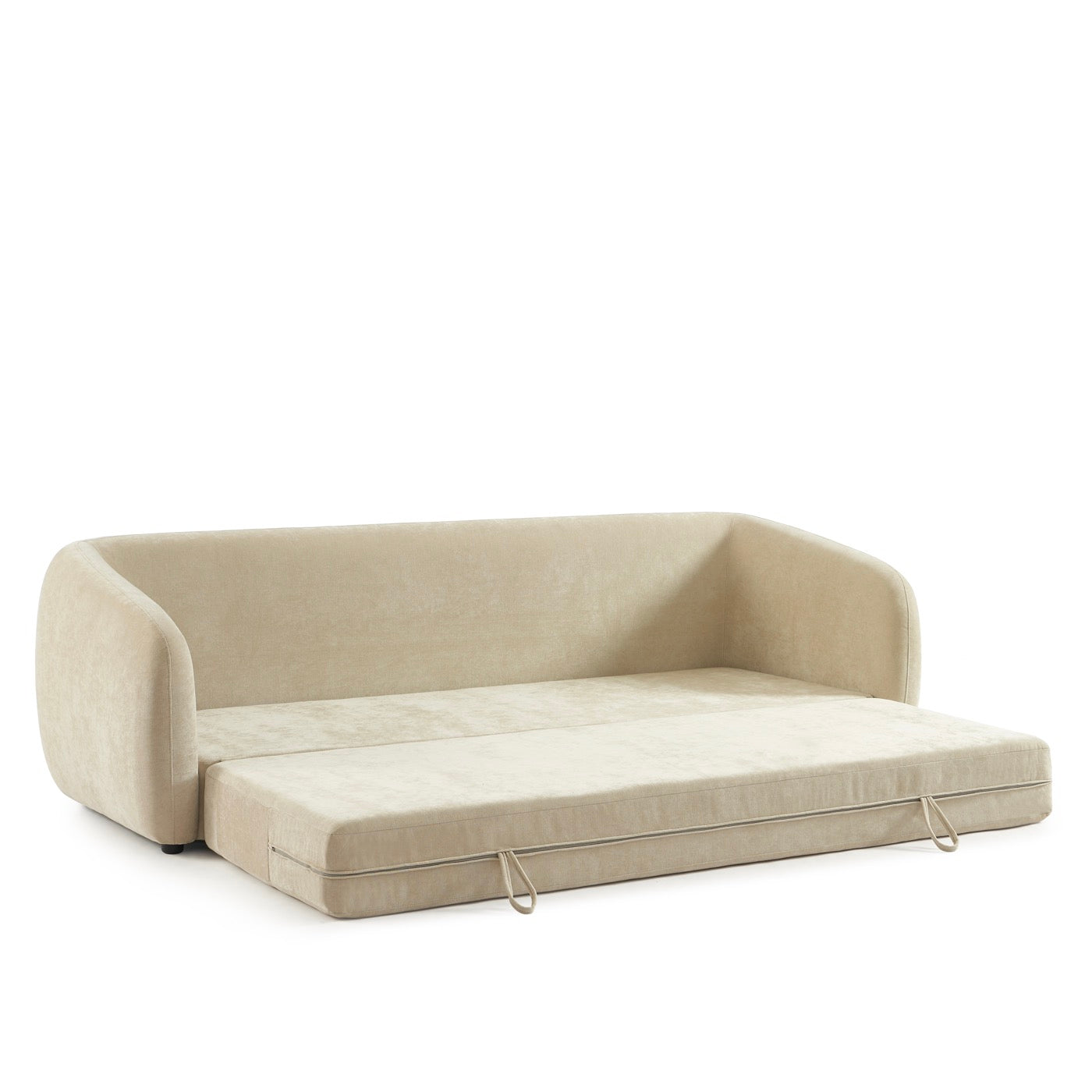 Paz - Canapé Droit 3 Places - Tissu Chenille Beige