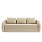 Paz - Canapé Droit 3 Places - Tissu Chenille Beige