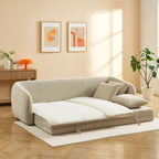 Paz - Canapé Droit 3 Places - Tissu Chenille Beige