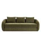Paz - Canapé Droit 3 Places - Tissu Chenille Vert