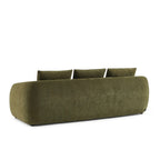 Paz - Canapé Droit 3 Places - Tissu Chenille Vert