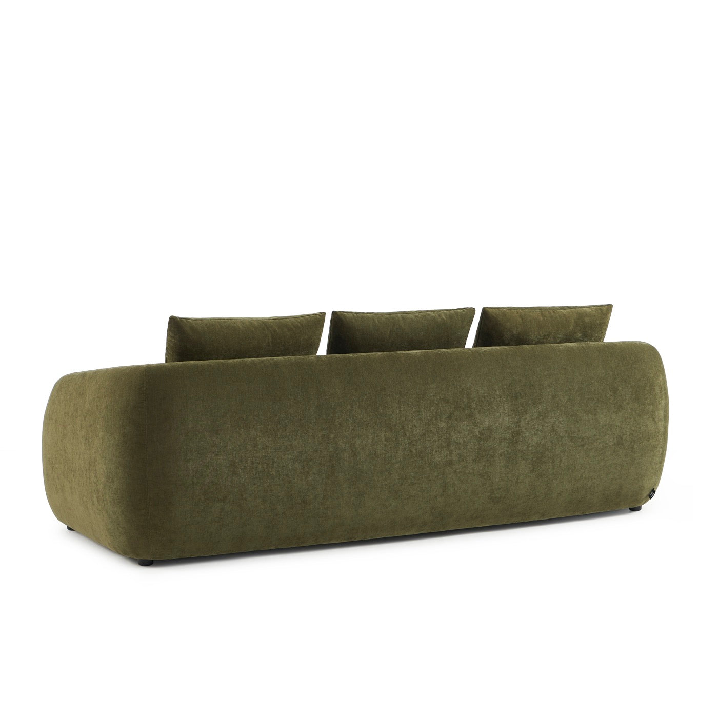 Paz - Canapé Droit 3 Places - Tissu Chenille Vert