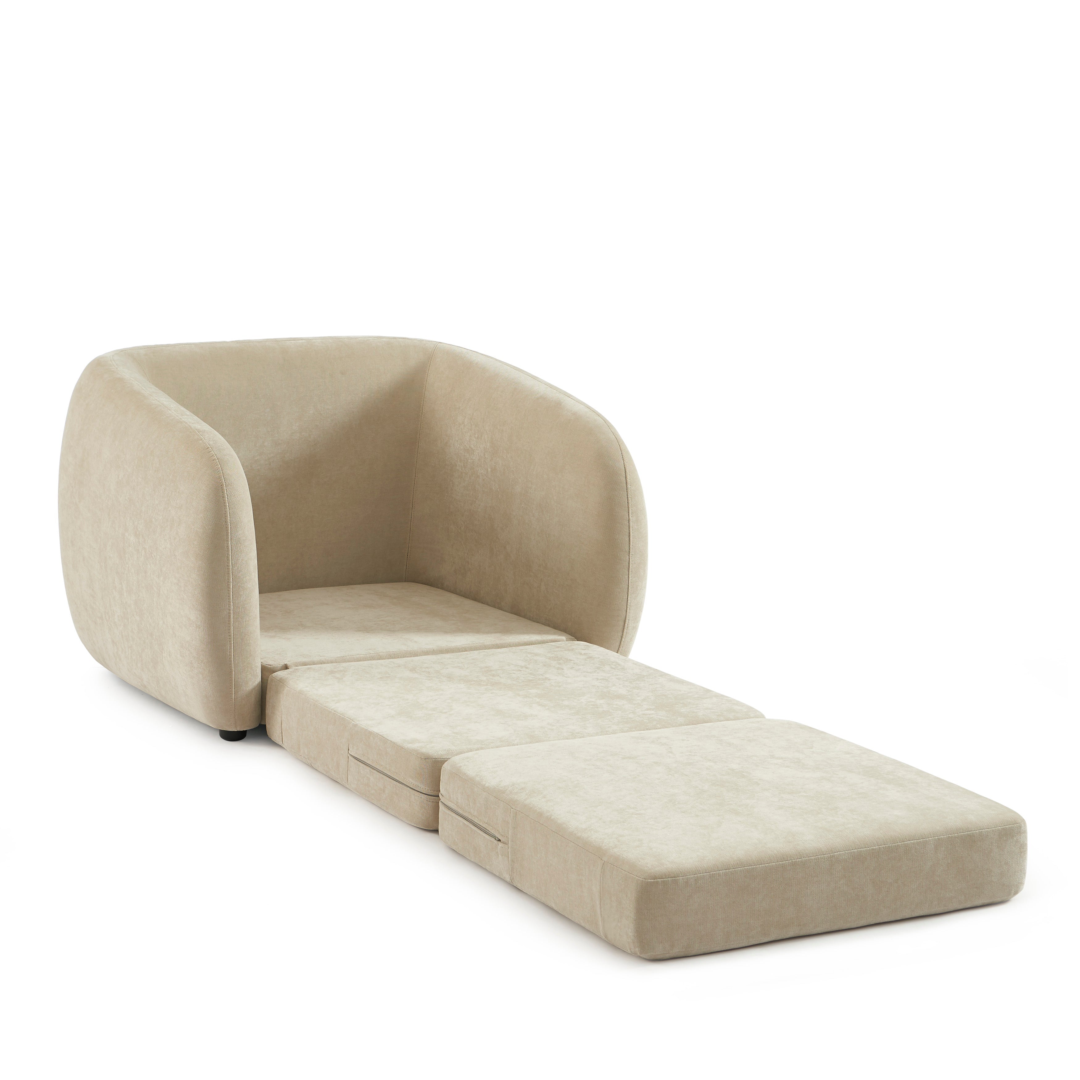 Paz - Fauteuil - Tissu Chenille Beige