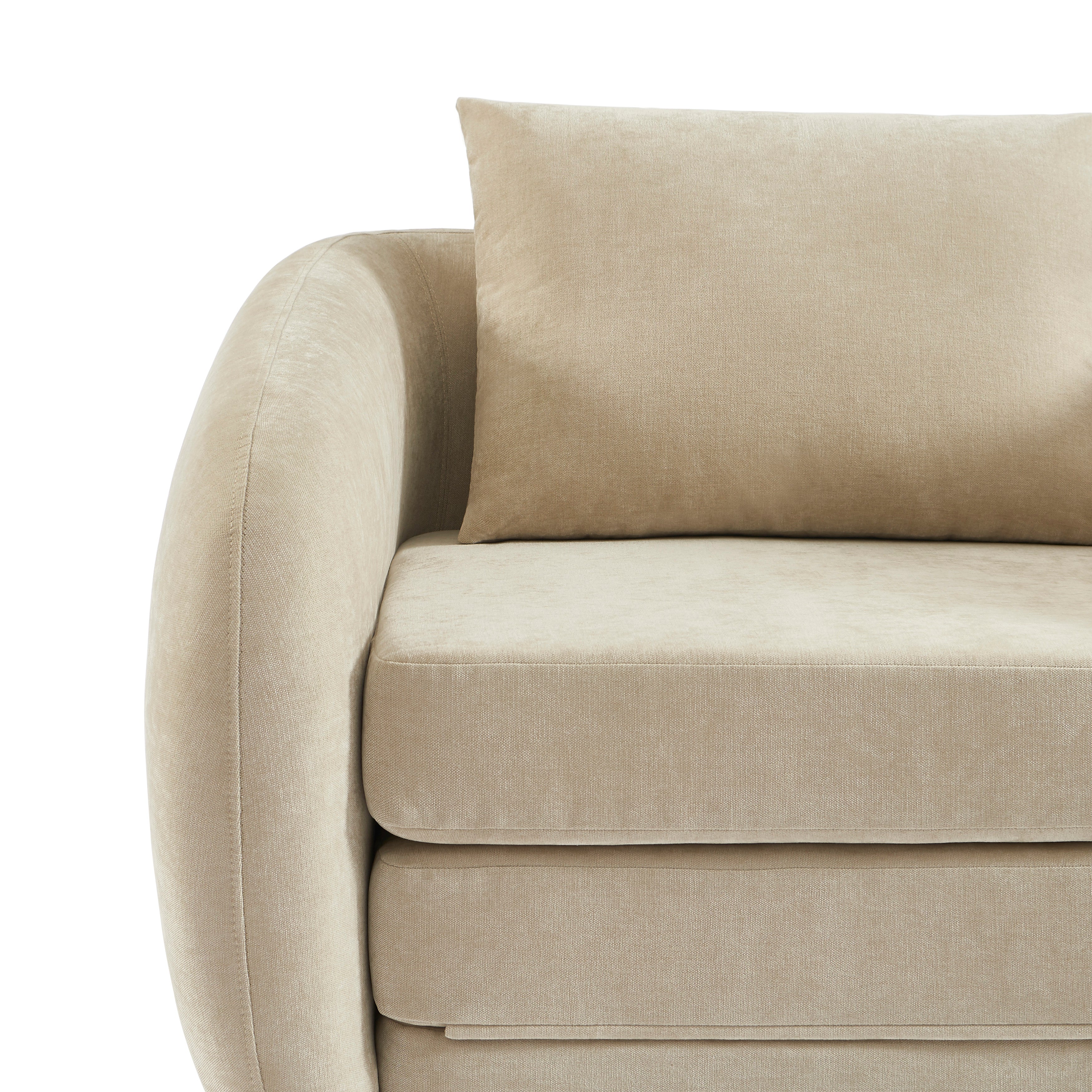 Paz - Fauteuil - Tissu Chenille Beige