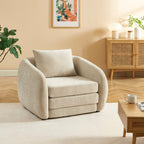 Paz - Fauteuil - Tissu Chenille Beige