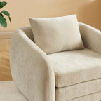 Paz - Fauteuil - Tissu Chenille Beige