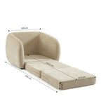 Paz - Fauteuil - Tissu Chenille Beige