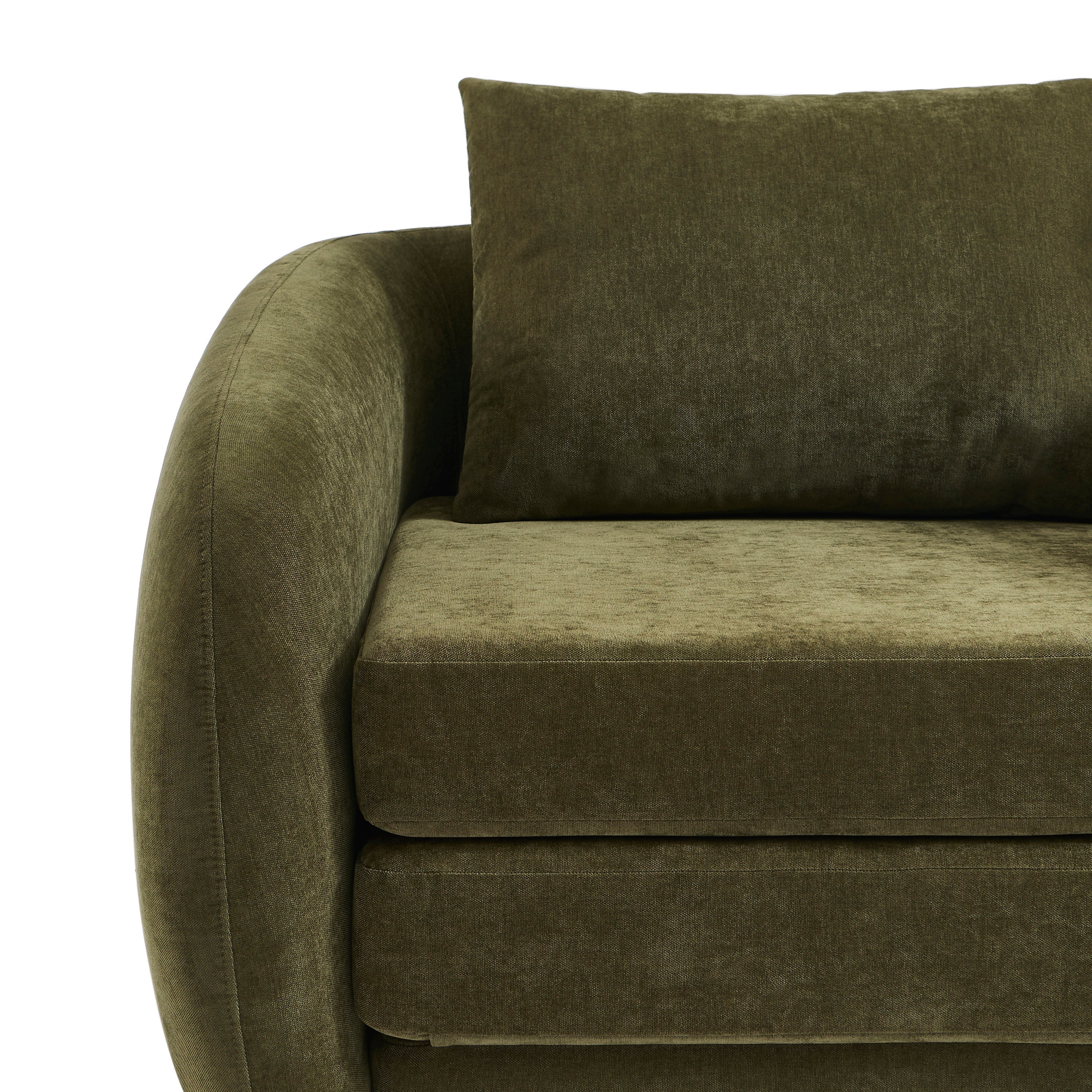 Paz - Fauteuil - Tissu Chenille Vert