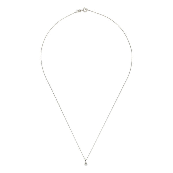 Pendentif "Brillantine" Diamant :0,01Ct/1 - Or Blanc 750/1000
