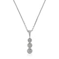 Pendentif "Mini Trilogy" Diamant 0,02Ct/3 - Or Blanc
