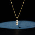 Pendentif "Mini Trilogy" D0,02Ct/3 - Or Jaune 375/1000