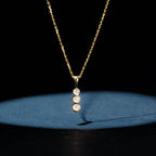 Pendentif "Mini Trilogy" D0,02Ct/3 - Or Jaune 375/1000