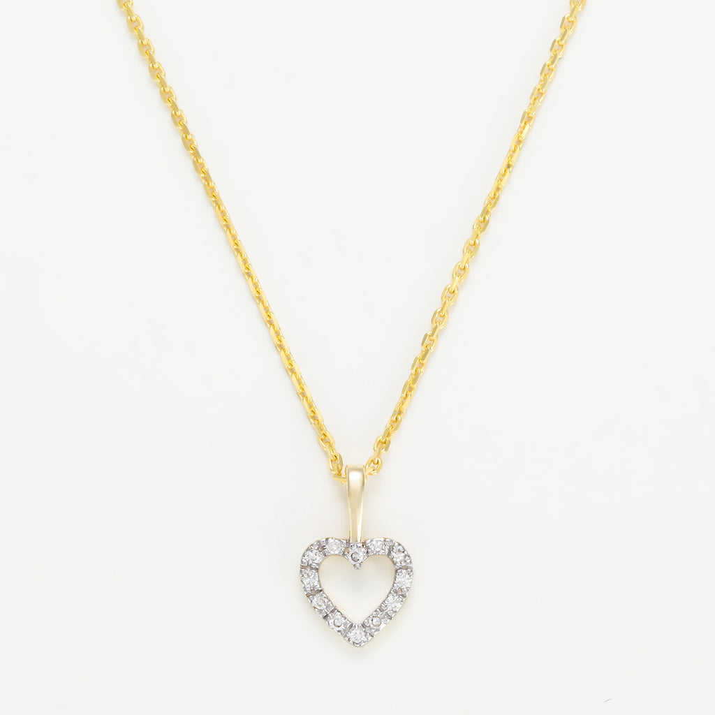 Pendentif "Mini coeur"  D:0,04ct/12