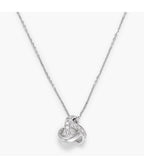 Pendentif "Noeud Elegance" -  Diamant :0,035Ct/8 - Or Blanc