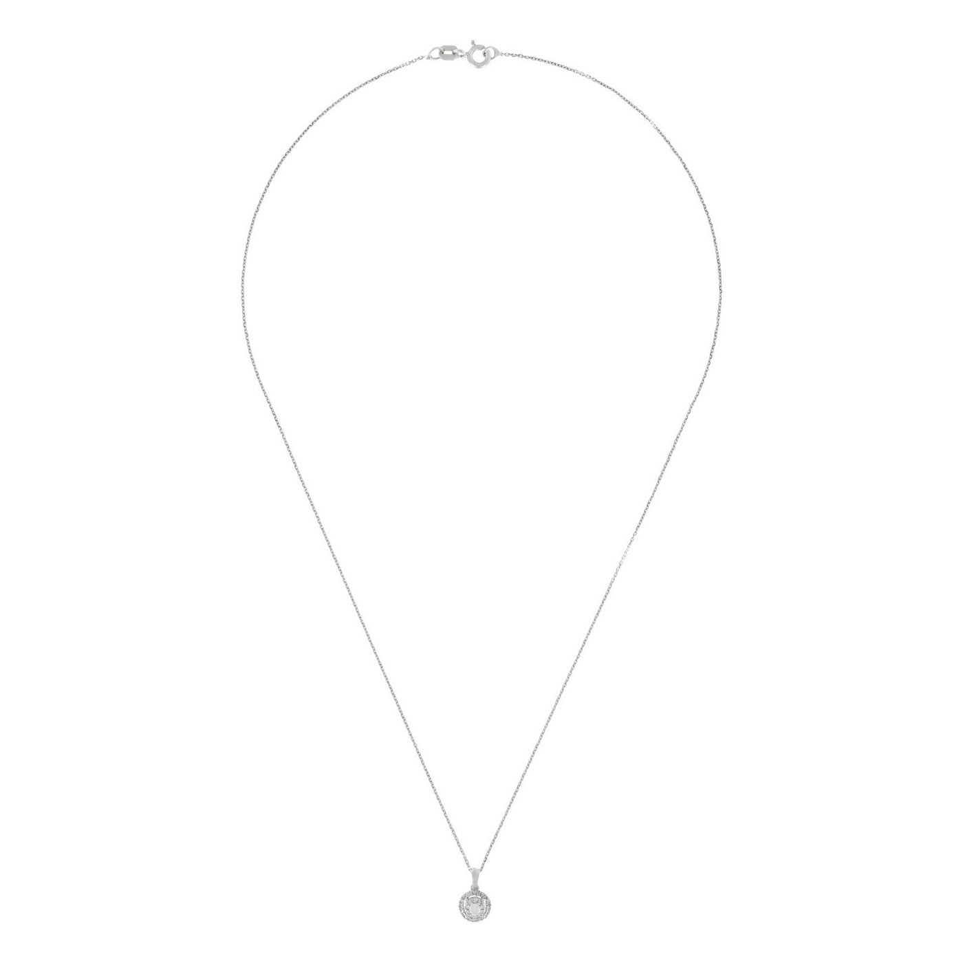 Pendentif "Baby Doll" Diamants 0,15/32 - Or Blanc 375/1000