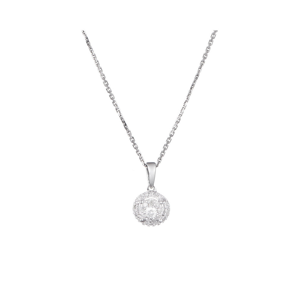 Pendentif "Baby Doll" Diamants 0,15/32 - Or Blanc 375/1000