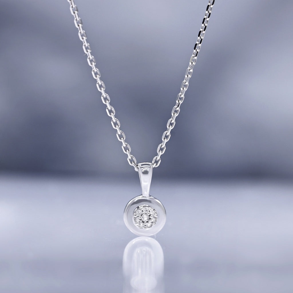 Pendentif "Love Actually" Diamants 0,05/10 - Or Blanc 375/1000