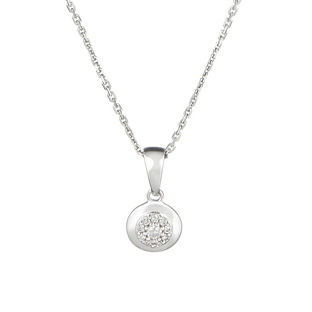 Pendentif "Love Actually" Diamants 0,05/10 - Or Blanc 375/1000