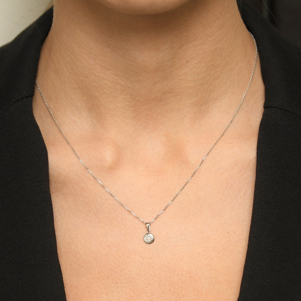 Pendentif "Love Actually" Diamants 0,05/10 - Or Blanc 375/1000