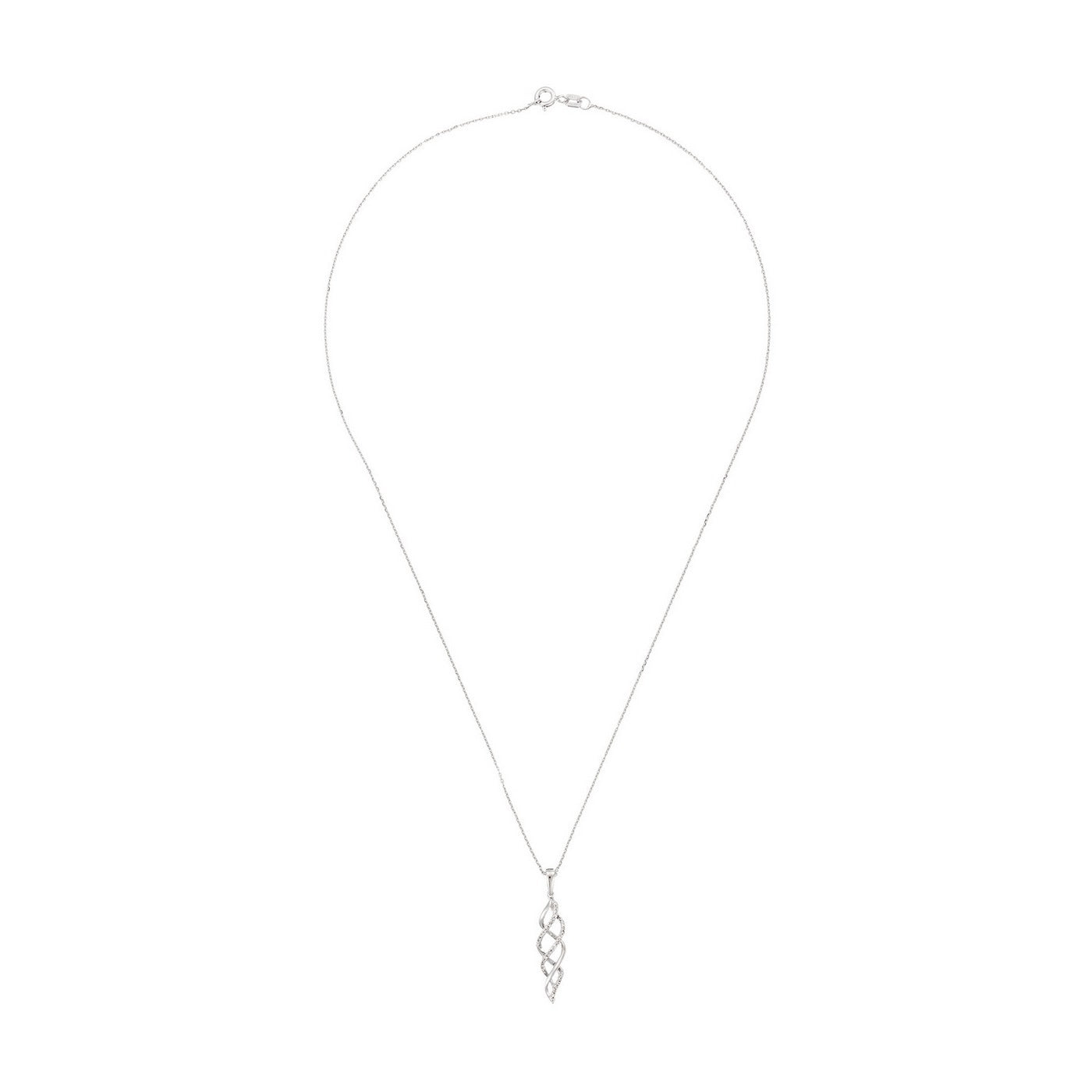 Pendentif "L'Enchantement" D0,07/37 - Or Blanc 375/1000