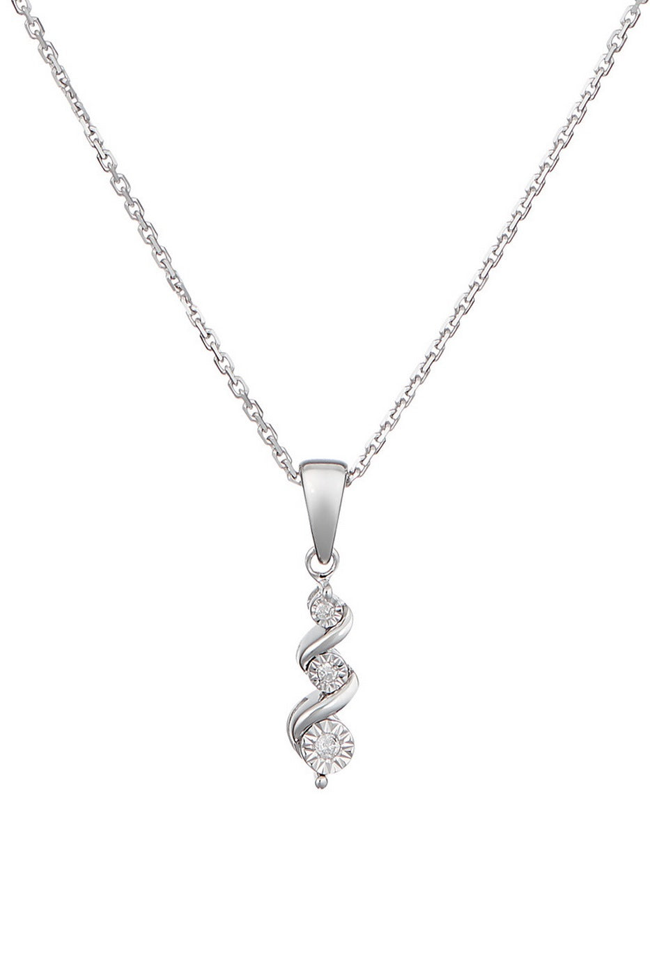 Pendentif "Tara" D0,02/3 - Or Blanc 375/1000