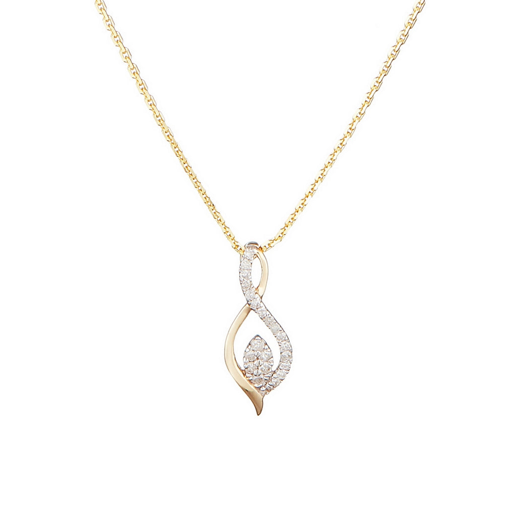 Pendentif "Luna" Diamants 0,07/22 - Or Jaune 375/1000