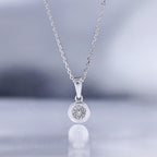 Pendentif "Bombe" Diamant 0,02/8 - Or Blanc 375/1000