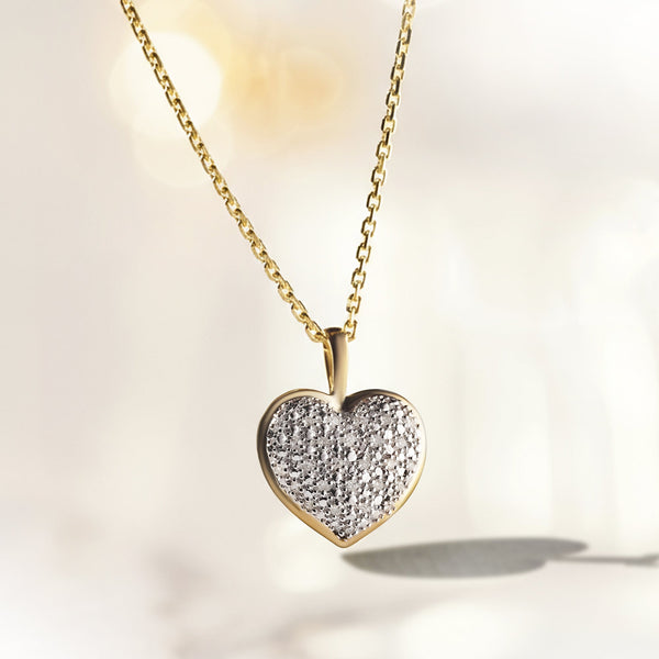 Pendentif Coeur Diamants 0,04/27