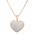 Pendentif Coeur Diamants 0,04/27 - Or Rose 375/1000