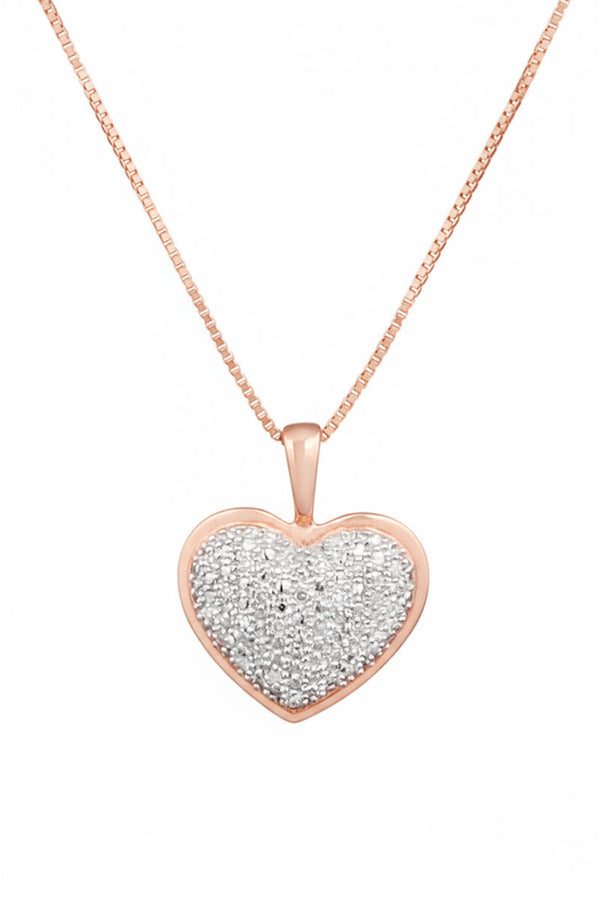 Pendentif Coeur Diamants 0,04/27