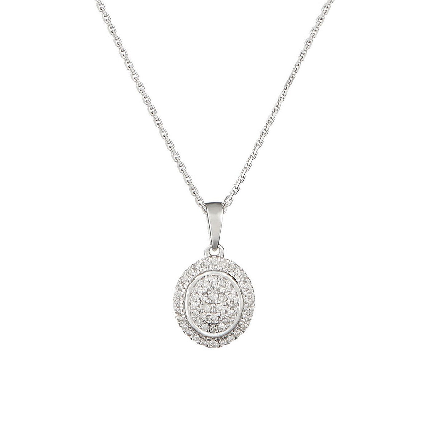 Pendentif Elizabeth D 0,15/52 - Or Blanc 375/1000