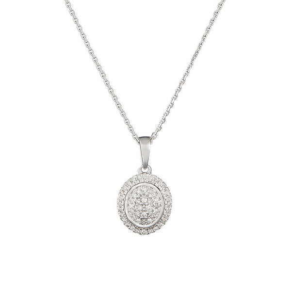 Pendentif Elizabeth D 0,15/52 - Or Blanc 375/1000