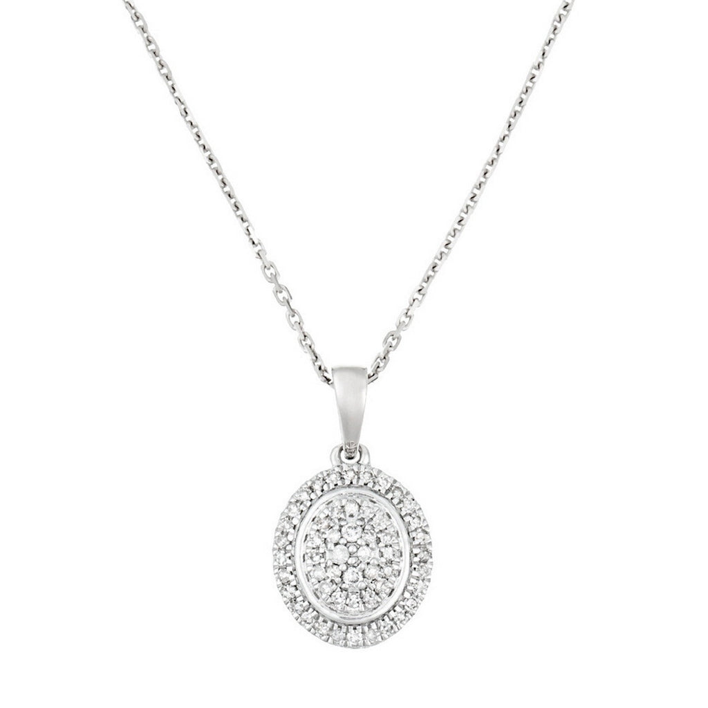 Pendentif Elizabeth D 0,15/52 - Or Blanc 375/1000