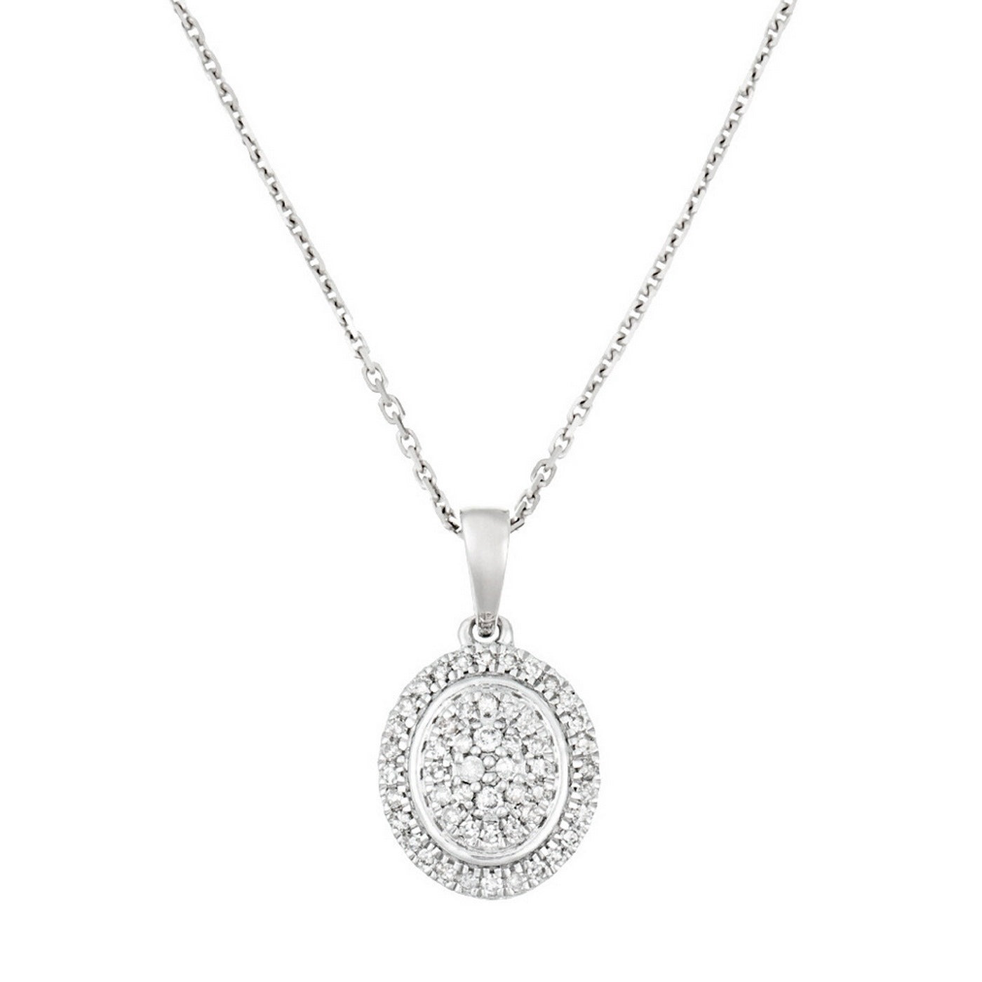 Pendentif Elizabeth D 0,15/52 - Or Blanc 375/1000