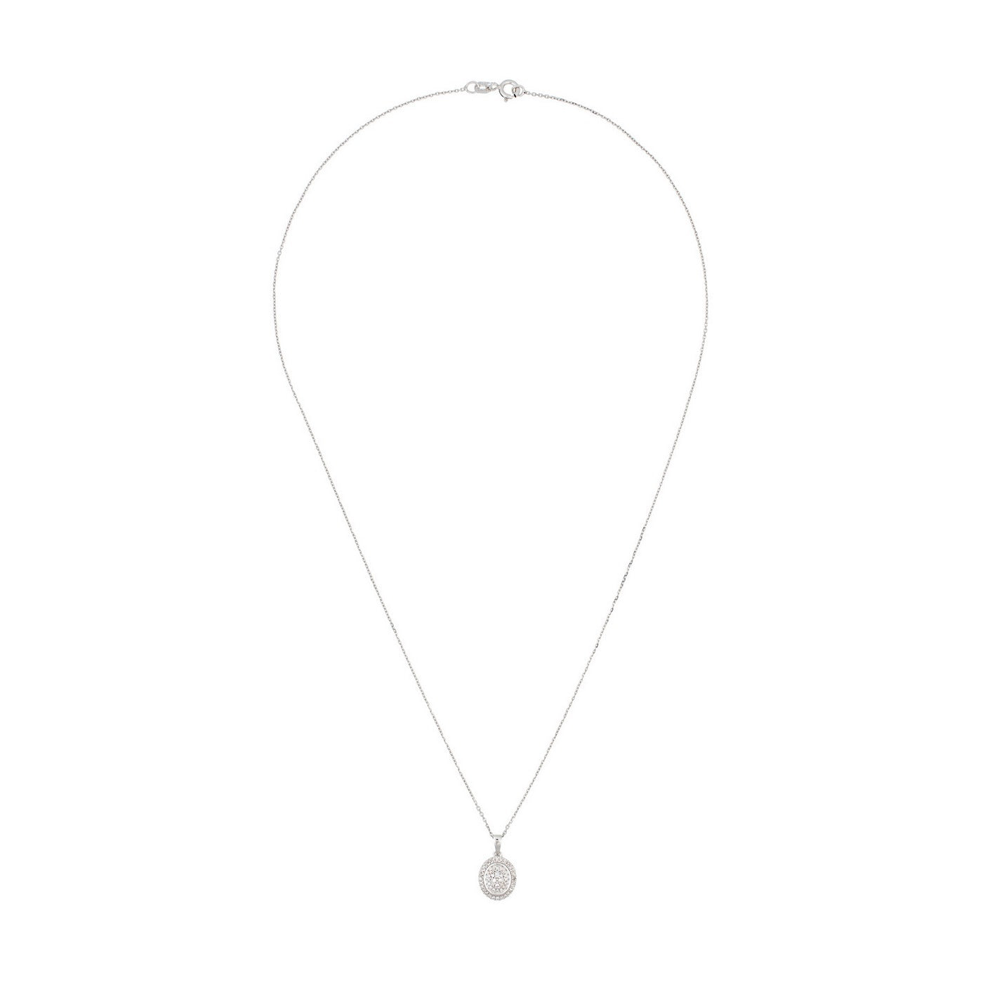 Pendentif Elizabeth D 0,15/52 - Or Blanc 375/1000