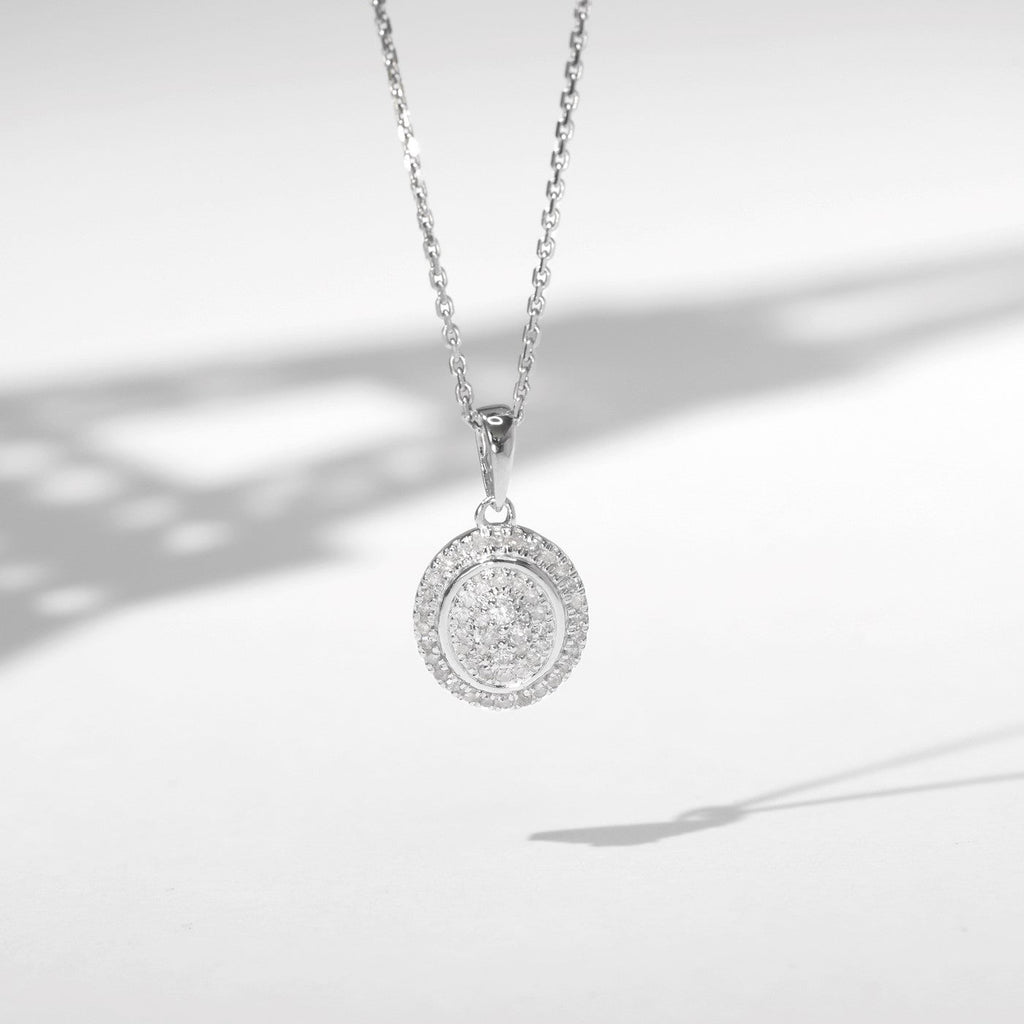 Pendentif Elizabeth D 0,15/52 - Or Blanc 375/1000