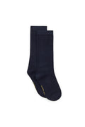 Chaussettes - Côtelées Unies Bleues