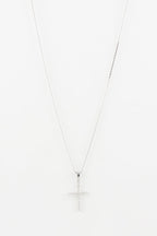 Pendentif "Croix Brillante" D0,10/11 - Or Blanc 375/1000